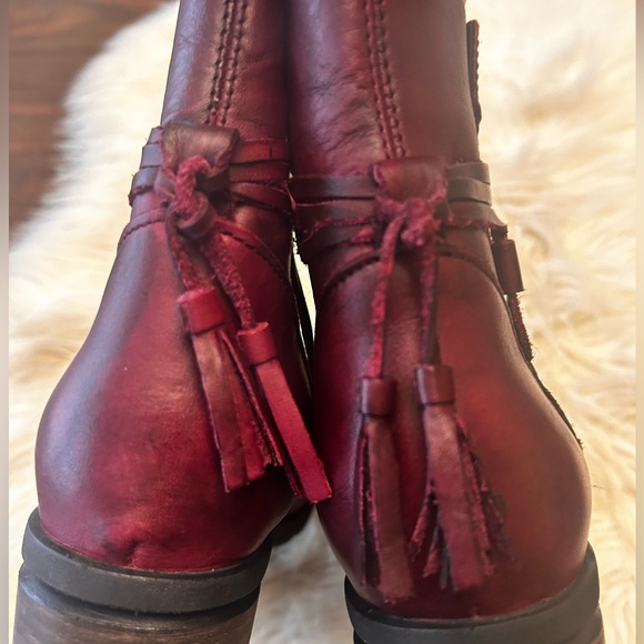 WOLKY ‘Idalia’ Oxblood Leather Booties - Picture 11 of 15